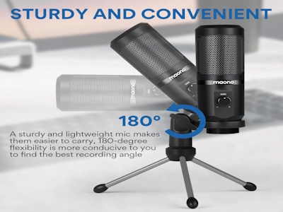 Maono Studio Microphone Condenser Usb Microfone With Microphone Gain For Recording Broadcasting
