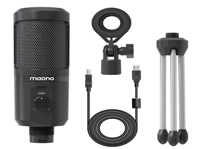 Maono Usb Tripod Microphone With Microphone Gain Microfone Condenser Podcast Studio Mic For Computer