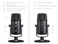 Настольные Usb Микрофоны Для Компьютерных Игр,Прямого Вещания,Youtube И Skype
